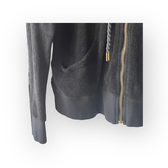Y2K: new Kritik  Nola Terry Juicy Zipper Kangaroo Pocket  Hoodie  Black  L  - Picture 5 of 16